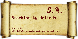 Sterbinszky Melinda névjegykártya