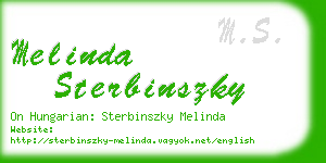 melinda sterbinszky business card